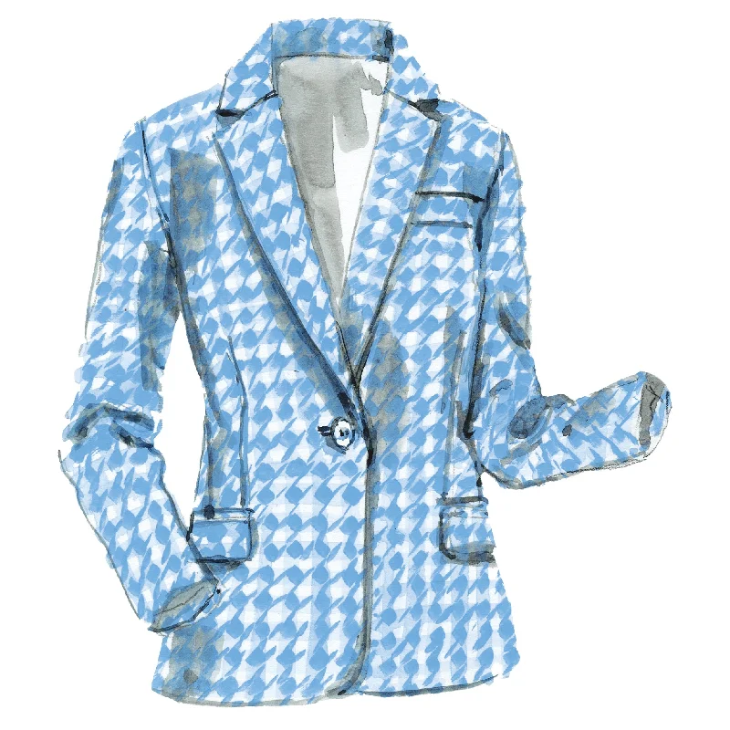 Blue Houndstooth