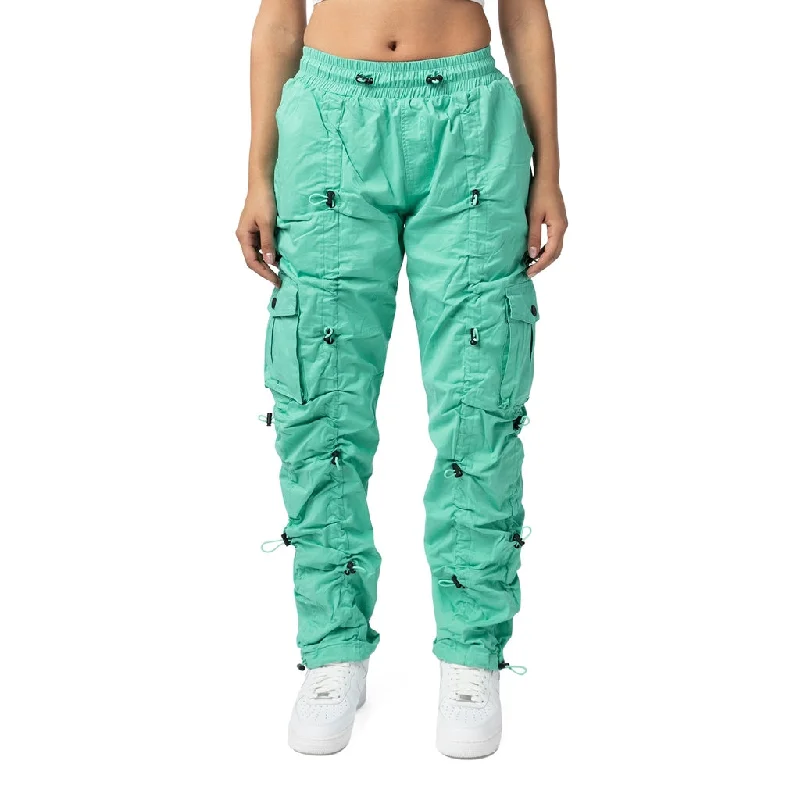 Seasonal Women's Fashion Trends High Rise Multi Bungee Jogger - Jade