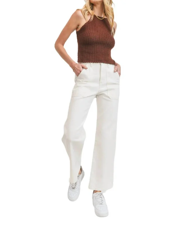 Women's Sporty Chic Clothes Carpenter Jeans In Off White