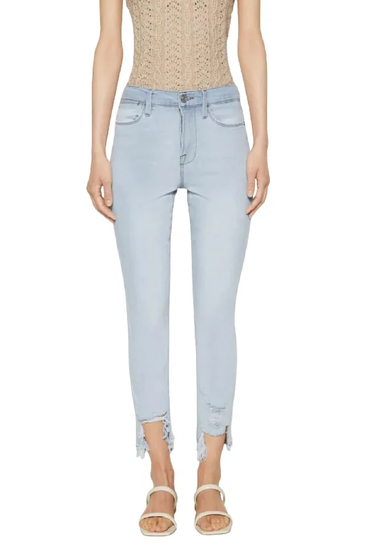 Charming Women's Holiday Apparel Le High Skinny Crop Jeans In Division Chew