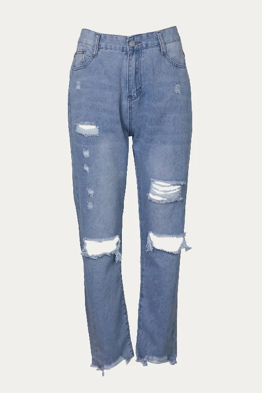 Discount Store High-Rise Straight-Leg Jeans In Light Wash