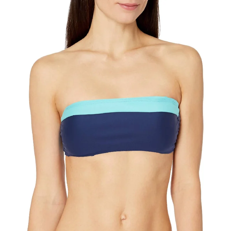 Women's Seasonal Wardrobe Clothing Bandeau Bra Bikini Top In Navy