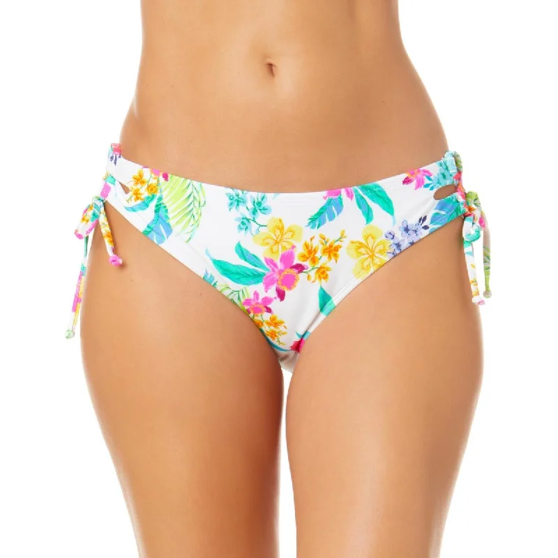 Women's Holiday Attire Juniors Womens Side Tie Floral Print Swim Bottom Separates