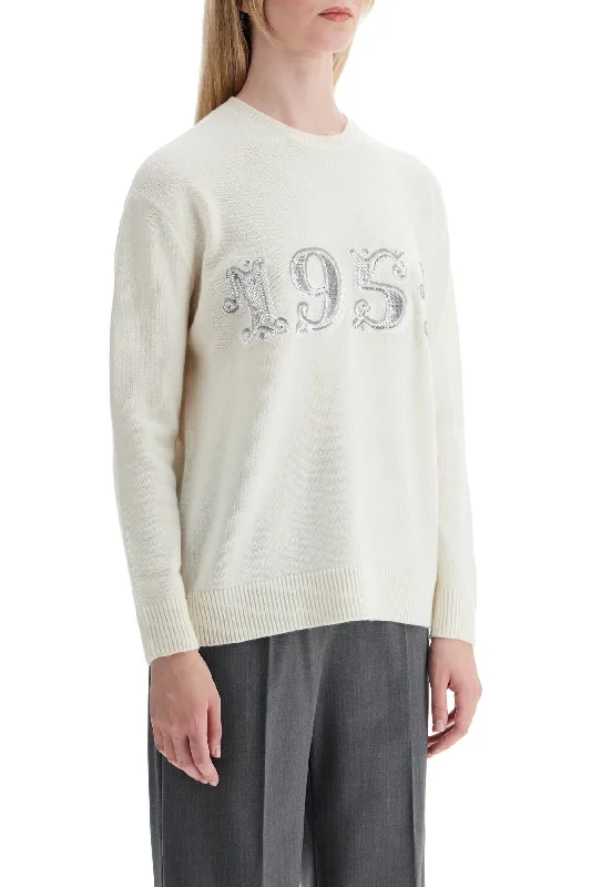 Unique Women's Fashion Pieces Max Mara Form With Embroidery And Sequins Pullover