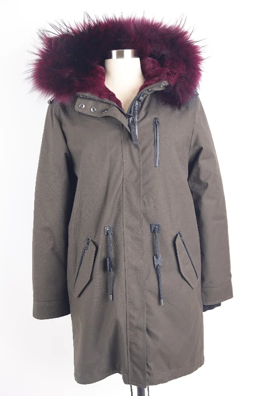 Women's Clothing For Work Fur Lined Parka