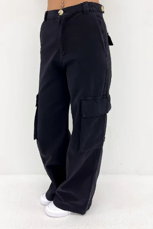 Women's Elegant Clothing Sets Maisy Cargo Pant Black