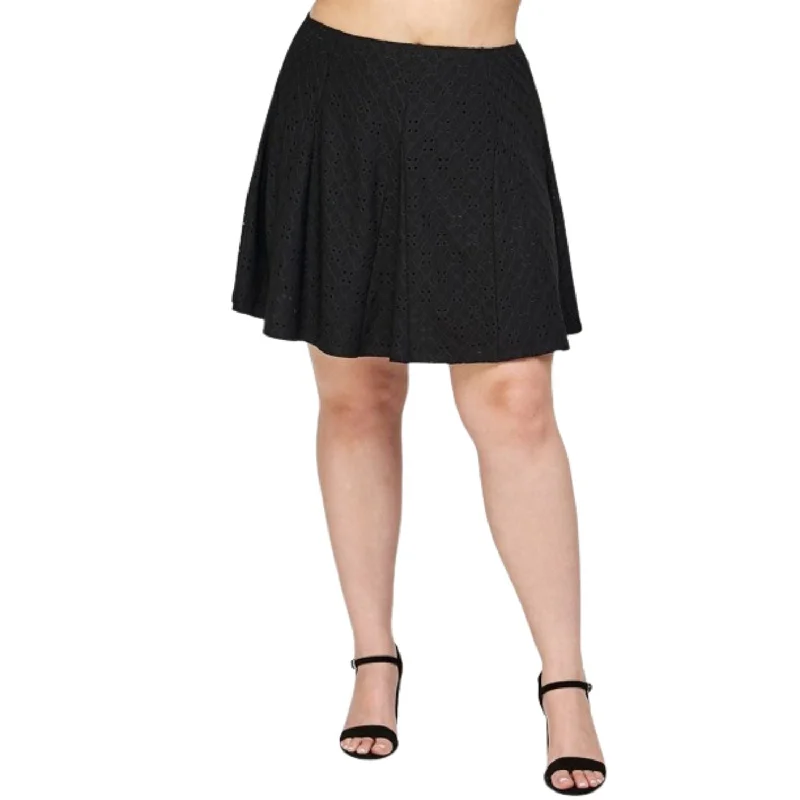 Best Online Women's Boutiques Plus Size, Knit Eyelet A-line Skirt