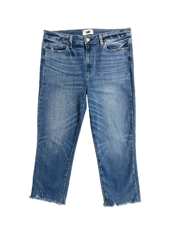 Timeless Women's Garments Women's Hoxton Straight Crop Jeans In Blue