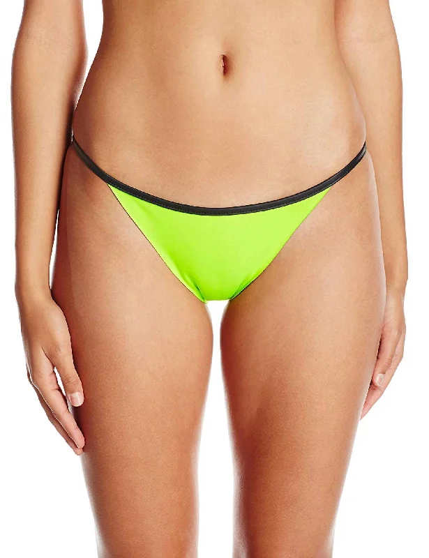 Unique Women's Fashion Pieces Women Neo Twiggy Teeny Bikini Bottom Swimsuit In Neon/black