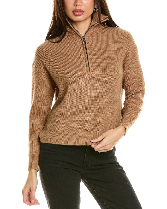 Online Boutiques SERENETTE 1/2-Zip Funnel Sweater