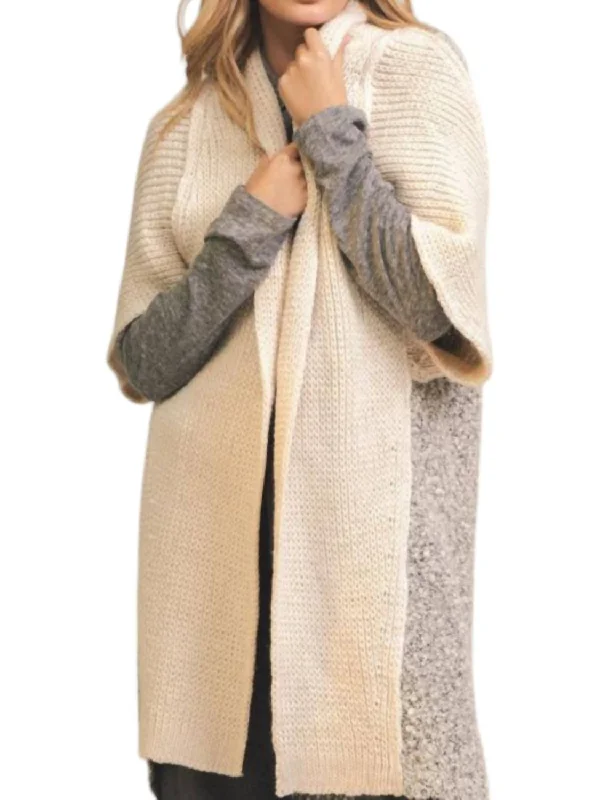 Women's Work Outfit For The Office Cliff Oversized Cardigan In Cream