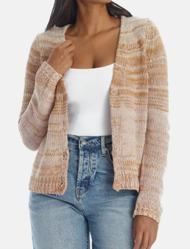 Fashionable Women's Clothes Cream Ombré Cardigan In Cream Multi