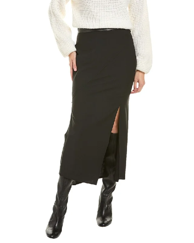 Women Online Clothing Boutiques Helmut Lang Seamed Wool-Blend Midi Skirt