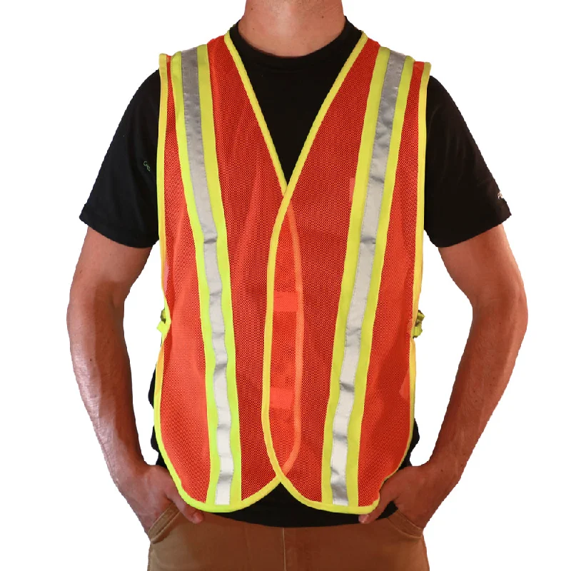 Women's Clothes For Work 2W International Unisex Blaze Mesh Safety Vest_Orange