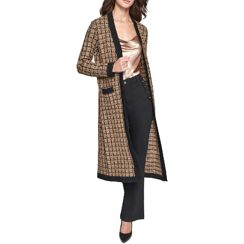 Women's Functional Outfit For Outdoor Activities Womens Metallic Tweed Cardigan Sweater