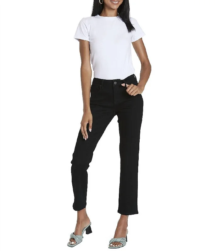 Women's Clothing For Everyday Wear Blaire High Rise Ankle Slim Straight Jeans In Black