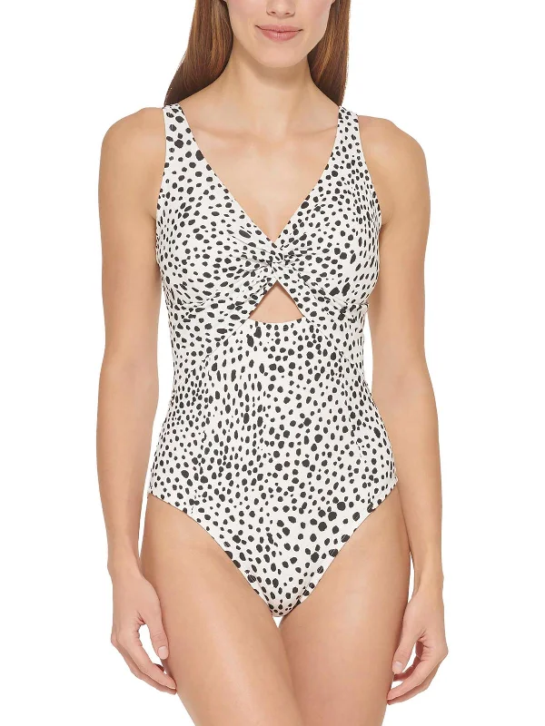 Women's Transitional Apparel Womens Cut-Out Twist One-Piece Swimsuit