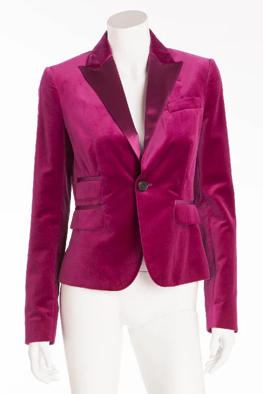 Modern Women's Fashion with Vintage Touches Dsquared2 - Editorial, Fuchsia Velvet Jacket - IT 44