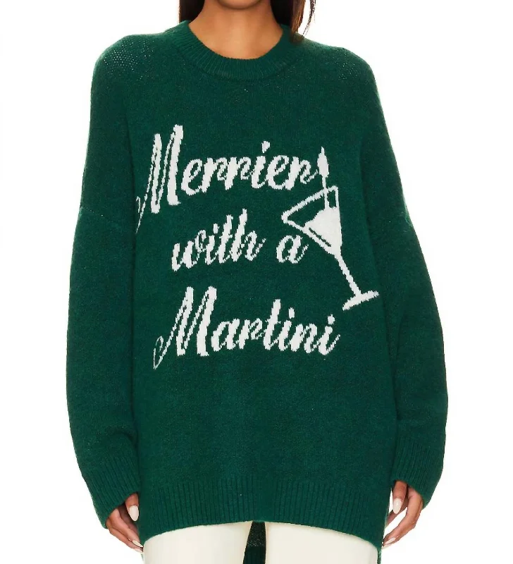 Women Clothing Classic Crewneck Sweater In Martini