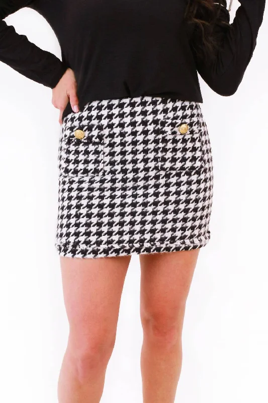 Women's Professional Outfit Cavalli Skirt In Houndstooth