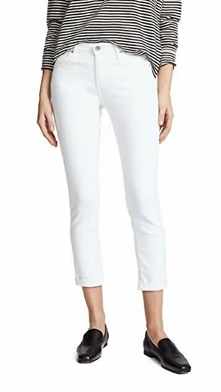 High-Fashion Women's Clothing Prima Roll-Up Jeans In White