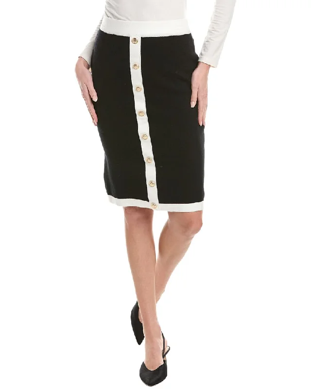 Casual Wear T Tahari Button Front Pull-On Skirt