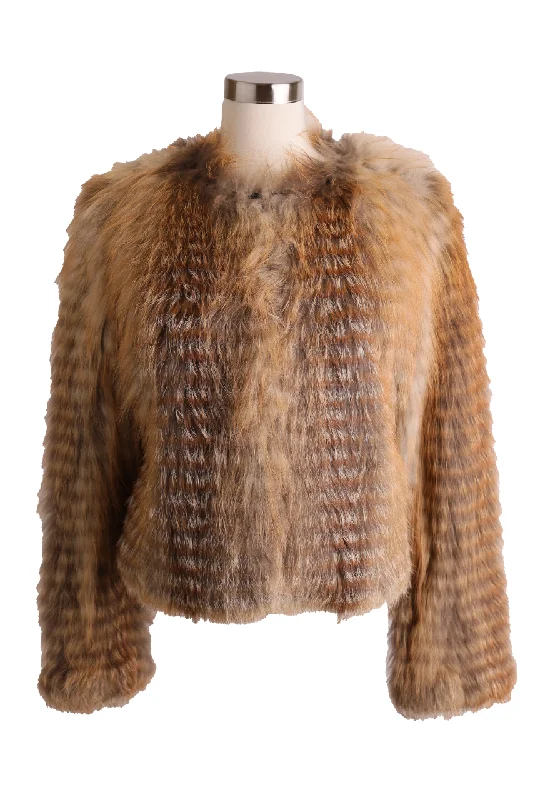 Women's Elegant Clothing Sets Fox Fur Jacket