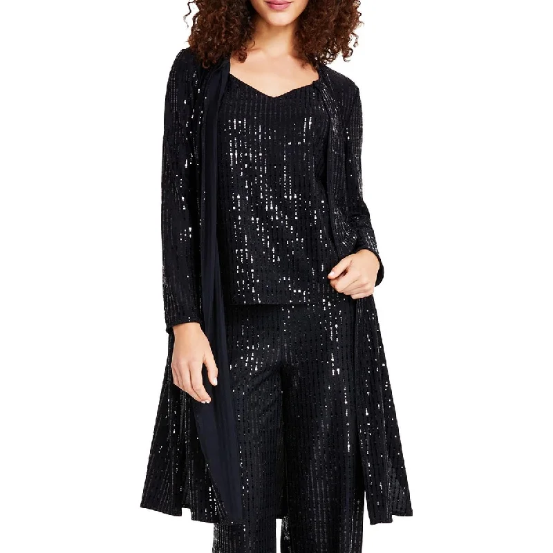 Elegant Clothing For Women Womens Sequined Duster Sweater