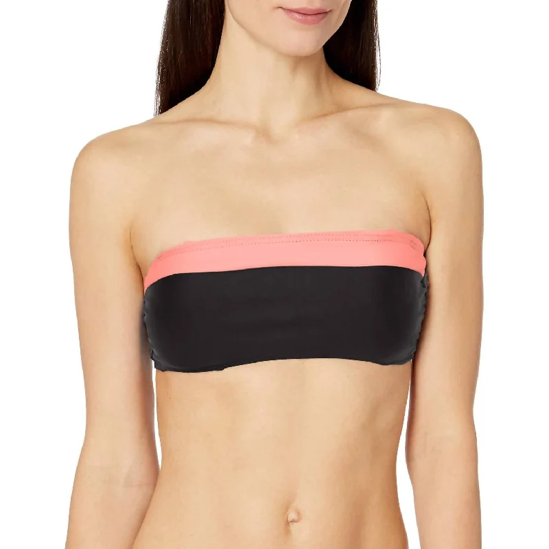 Elegant Clothing For Women In The Groove Bandeau Bra Bikini Top In Black