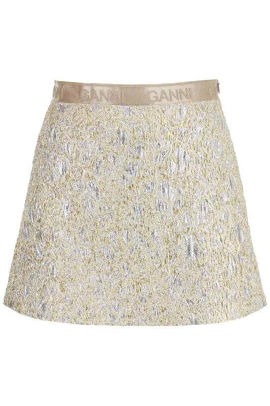 Charming Women's Clothes For Special Events Ganni Women's Metallic Cloquã Mini Skirt