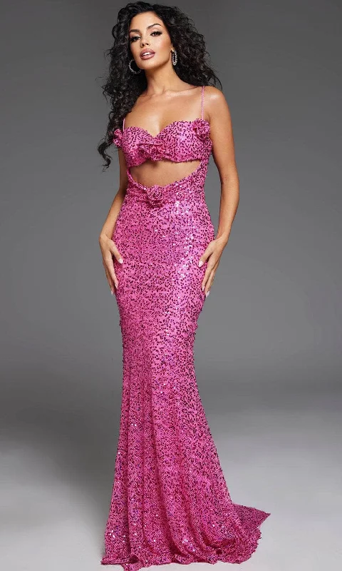 Fashion-forward Women's Clothing Jovani D5403 - Sequins Sweetheart Neck Prom Gown