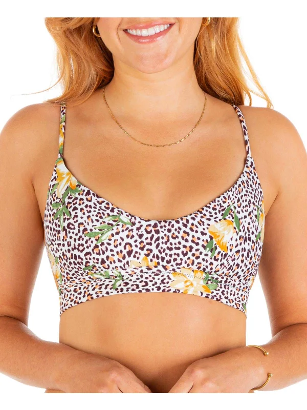 Affordable Women's Clothing Juniors   Womens Animal Print Adjustable Bikini Swim top