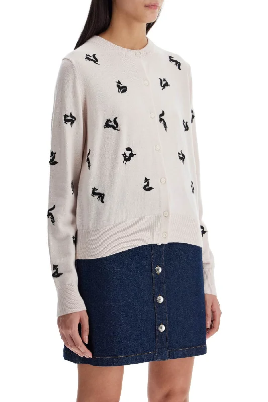 Women's Casual and Dressy Outfits Maison Kitsune Fancy Fox Cardigan