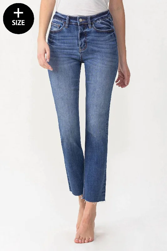 End Of Season Sale Clothing Masterfully High Rise Slim Straight Jean In Medium Wash