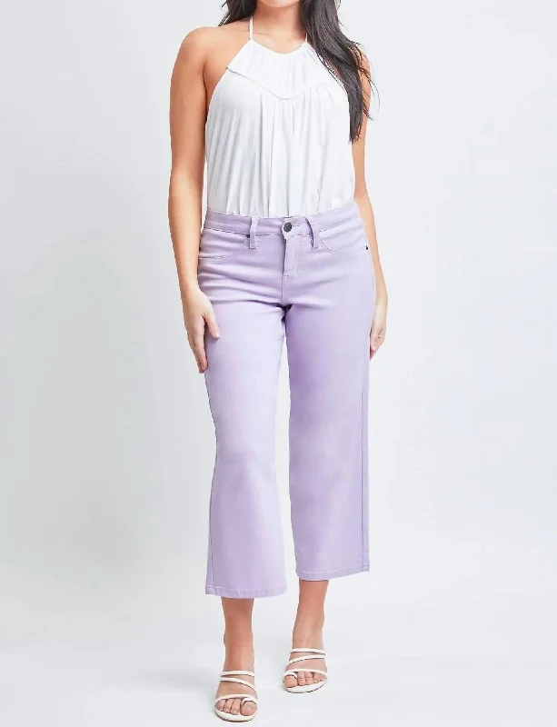 Summer Sale Missy High-Rise Hyperstretch Wide Leg Jeans In Lavender