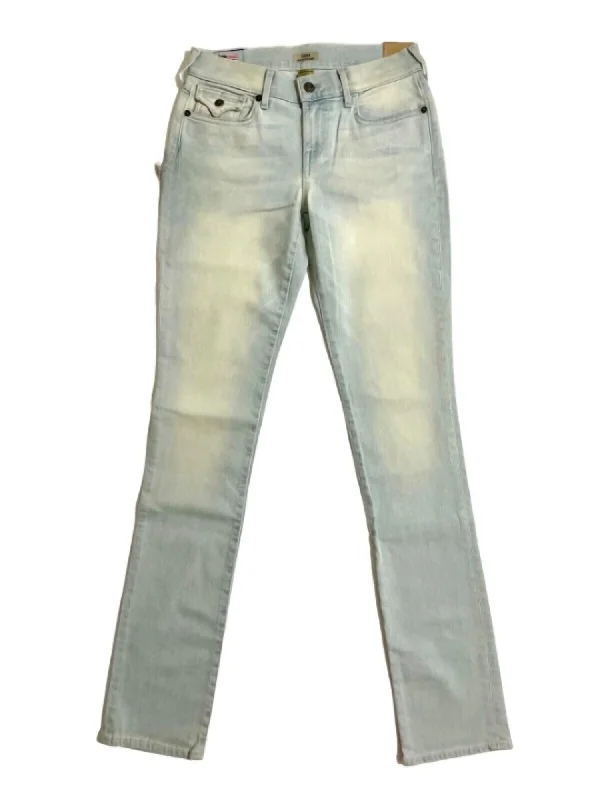 Women's Travel Garments Women's Cora Straight Light Wash Skinny Jeans In Blue