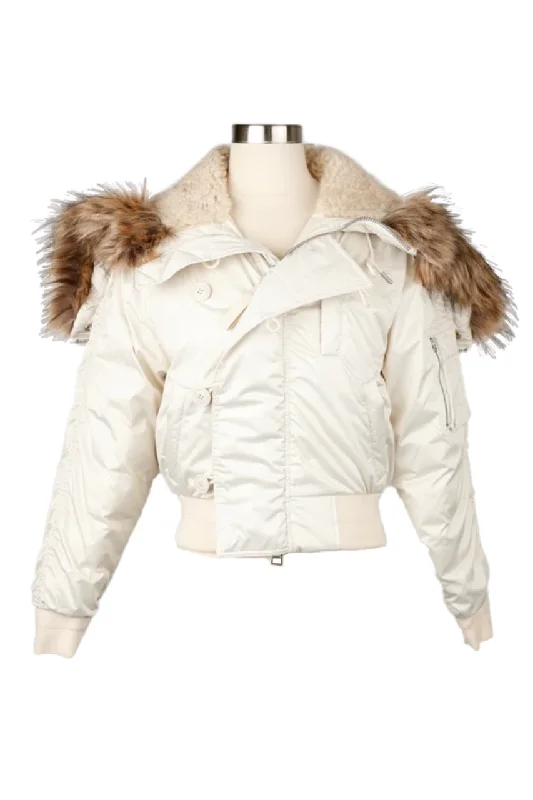 Best Online Boutiques Bomber Jacket With Fur Hood