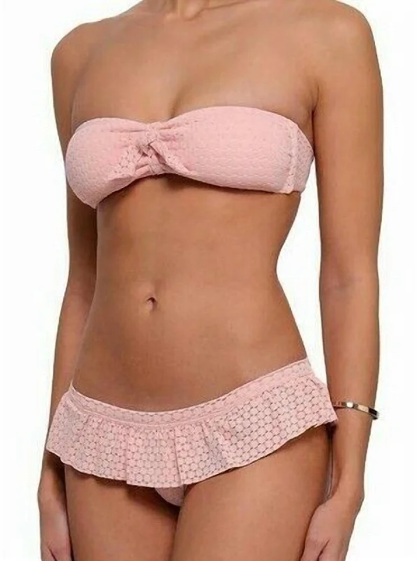 Sales Clothes India Crochet Bikini Set In Blush