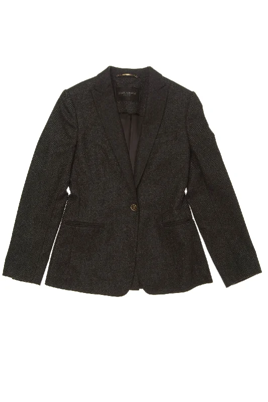 Chic Women's Clothing for Work and Travel Dolce & Gabbana - Dark Gray Blazer - IT 42