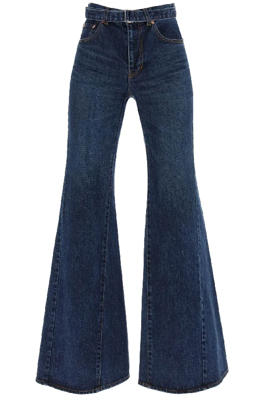 Chic Clothes For Women Sacai Women's Boot Cut Jeans With Matching Belt