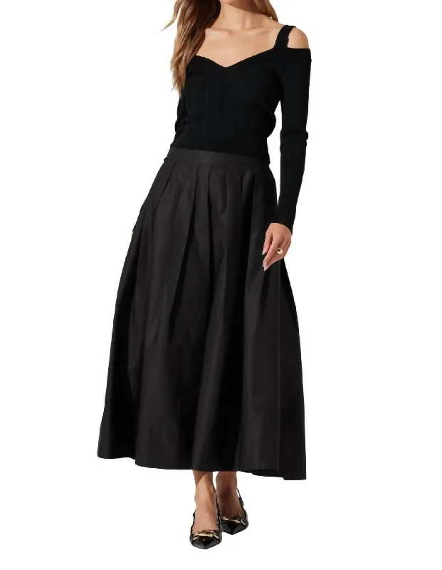 Women's Clothes For Outdoor Events Catarina Midi Skirt In Black