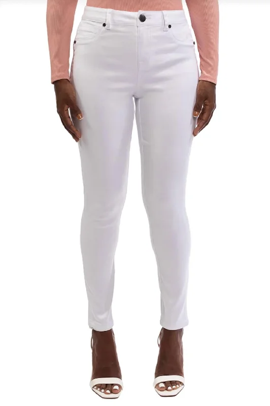 Online Impressions Boutique Butter High Rise Ankle Skinny Jeans In White