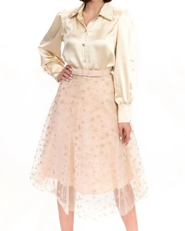 Formal Clothing For Women Metallic Tulle Skirt In Twinkle Star