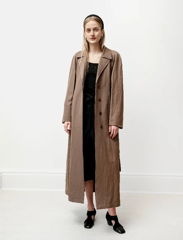 Women's Night-Out Clothes Straight Coat Kraft Brown