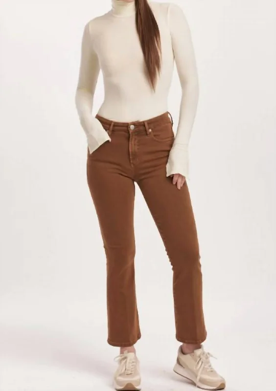 Women's Vacation Garments Jeanne Flare Jeans In Burnt Sienna