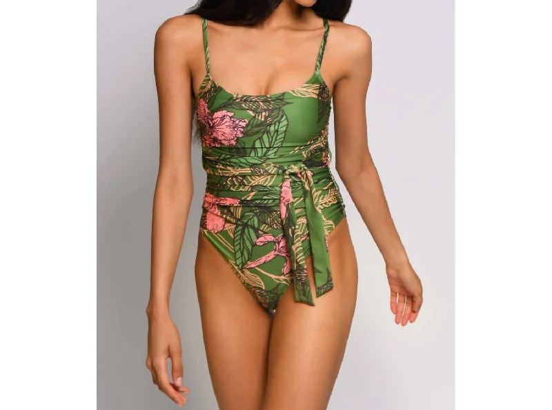 Women Fashion Zenna One Piece In Green Floral