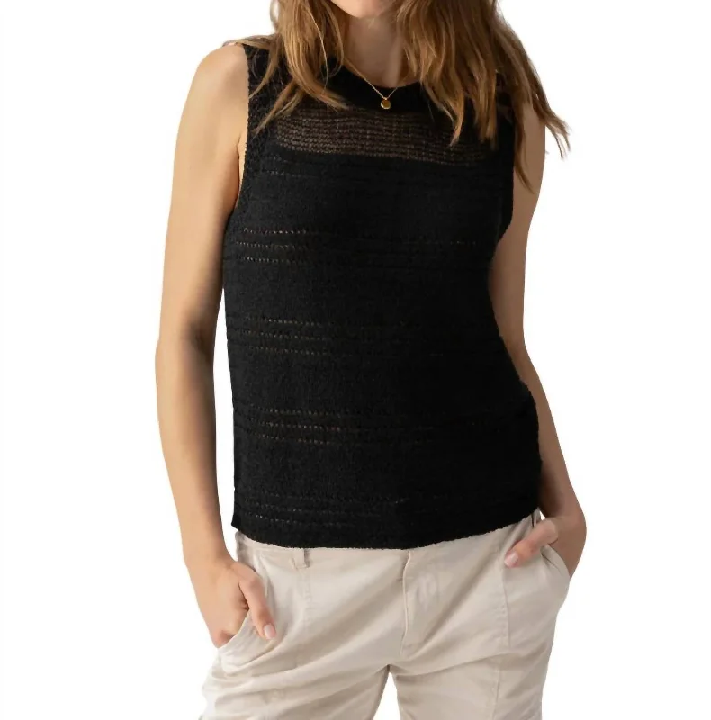 Women's Outerwear Attire Waves Of Summer Shell Tank In Black