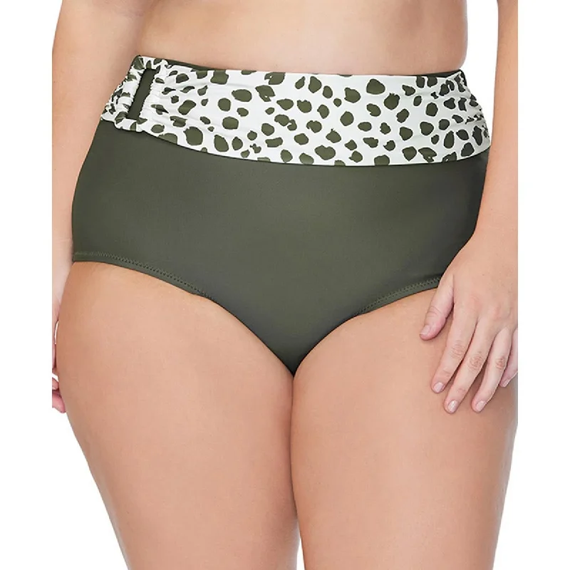 Women's Attire Plus Womens Printed Tummy Tinner Swim Bottom Separates