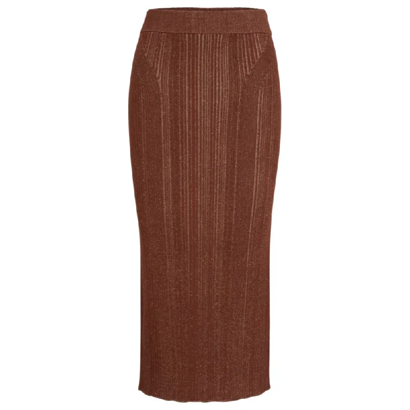 Women's Clothing For Travel Knitted pencil skirt with ribbed structure