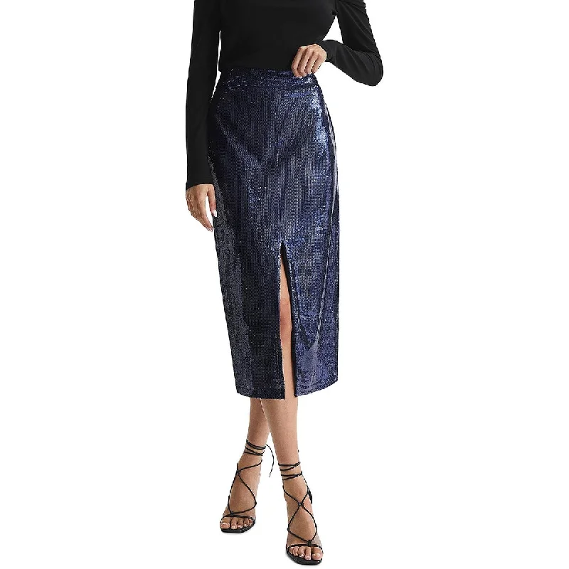 Modern Women's Clothes Womens Midi Sequined Pencil Skirt